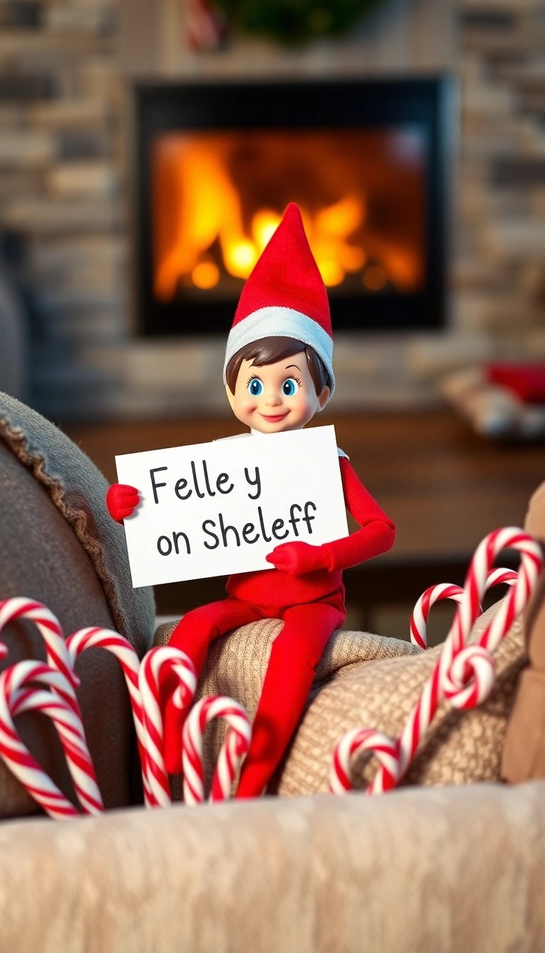10 Last-Minute Elf on the Shelf Ideas That Will Save Your Holiday Spirit! - 1. Elf's Candy Cane Hunt