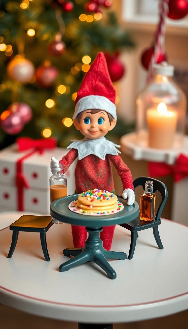 10 Last-Minute Elf on the Shelf Ideas That Will Save Your Holiday Spirit! - 4. Elf's Mini Pancake Breakfast