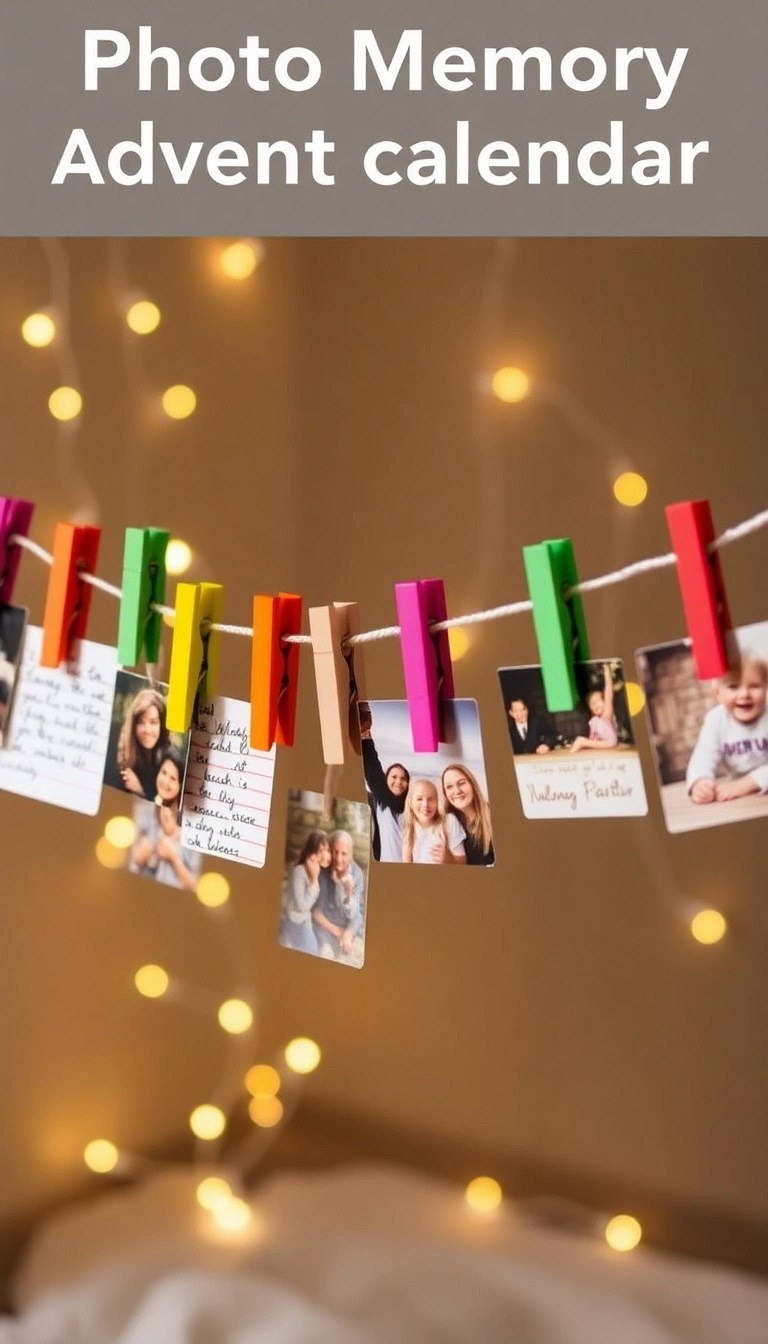 10 Unique DIY Advent Calendars That'll Make Your Countdown to Christmas Unforgettable! - 7. Photo Memory Advent Calendar