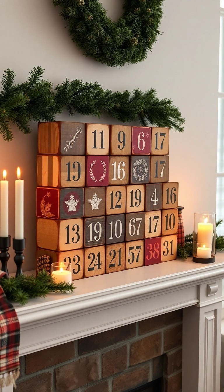 10 Unique DIY Advent Calendars That'll Make Your Countdown to Christmas Unforgettable! - 8. Wooden Block Advent Calendar