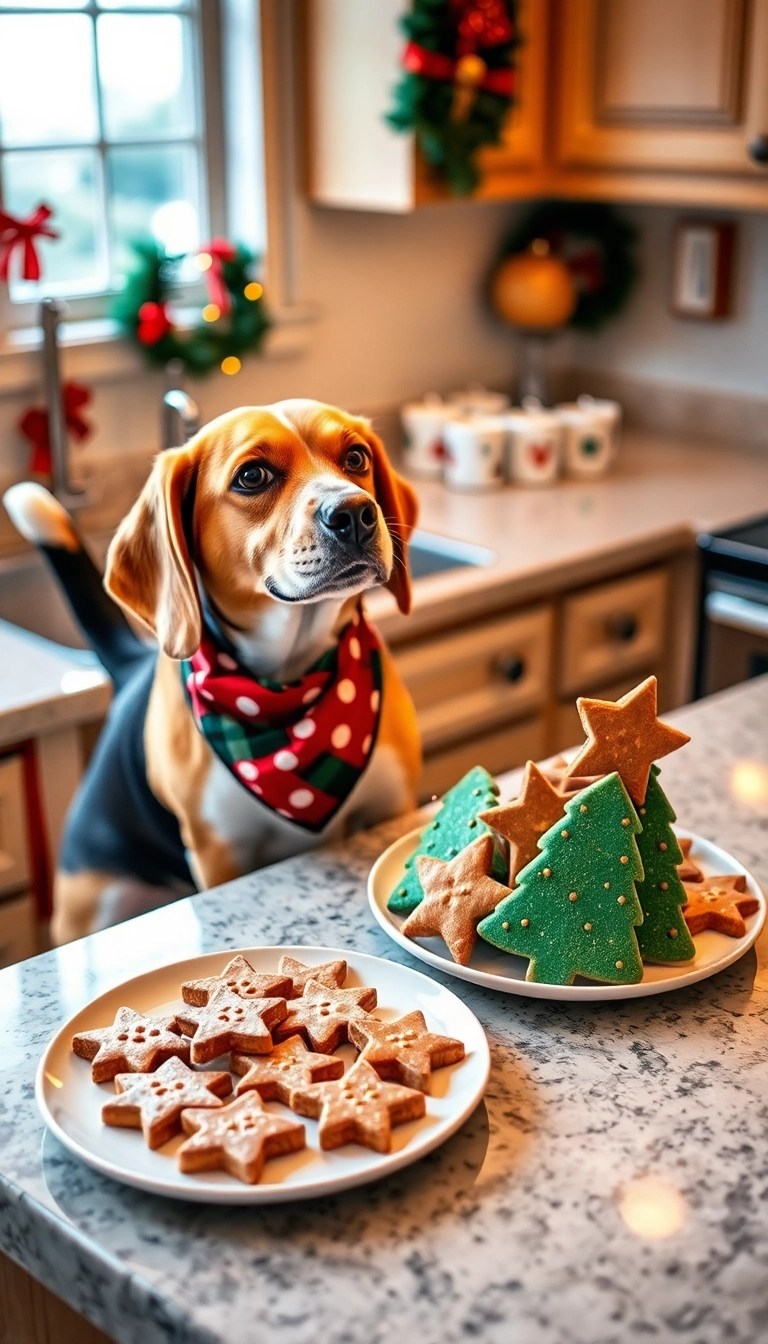12 Charming Christmas Photo Ideas with Pets That Will Melt Your Heart! - 4. Festive Treats and Chewy Delights