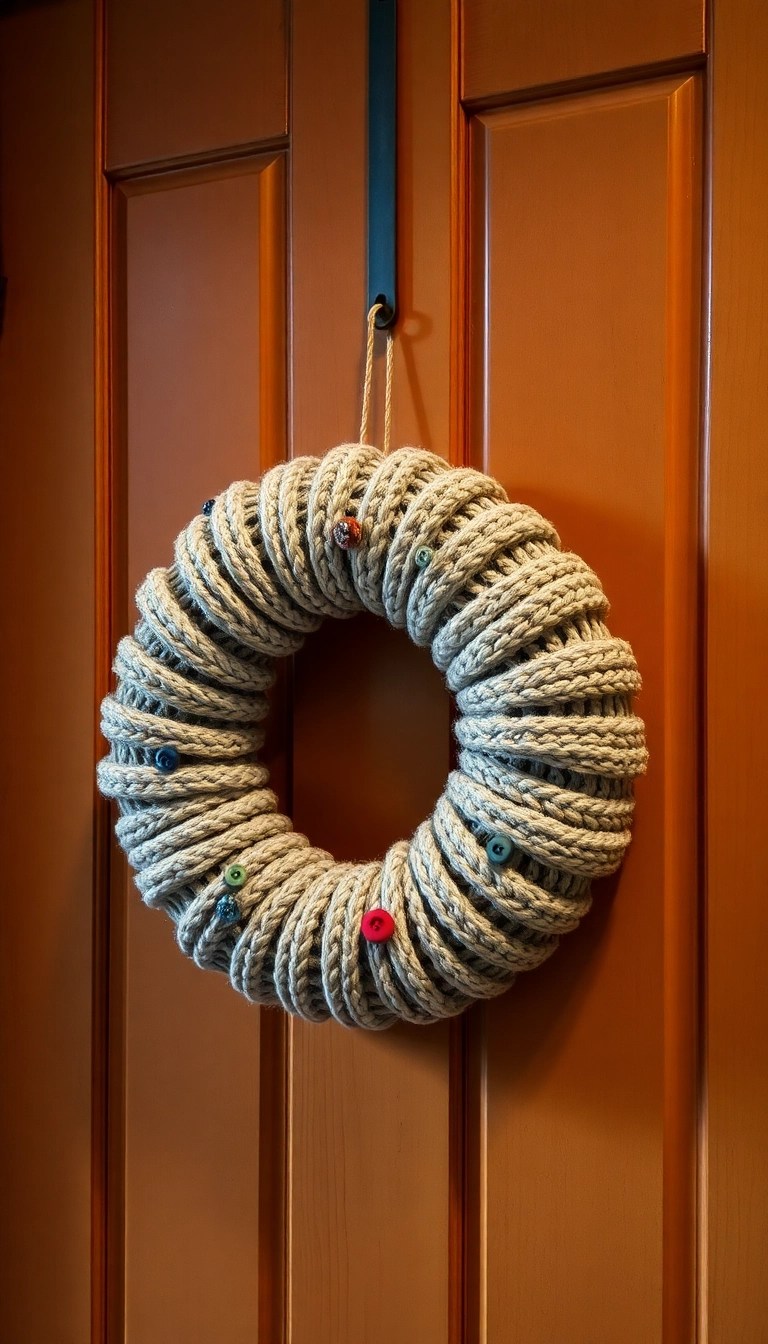 12 DIY Christmas Wreaths That Will Make Your Front Door Shine (You Won't Believe How Easy They Are!) - 10. Cozy Sweater Wreath