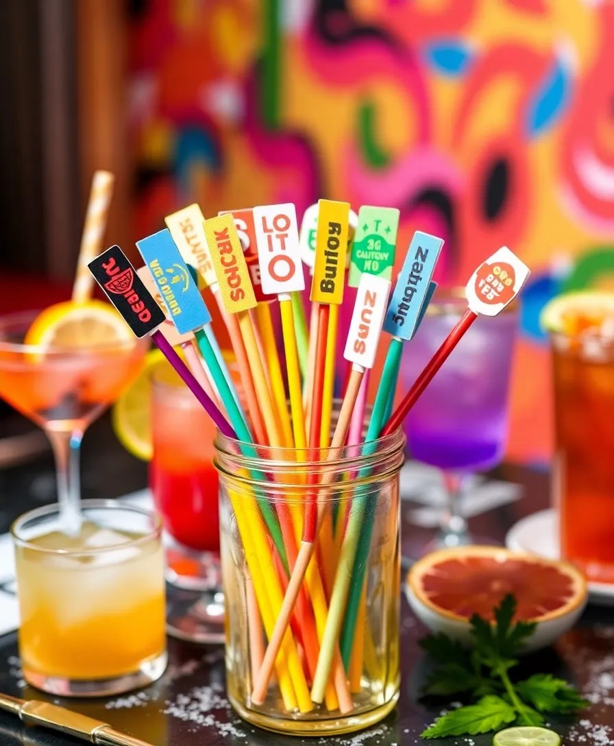 12 Personalized Drinkware Ideas for Mixologists That Will Make Their Night! - 11. Custom Drink Stirrers