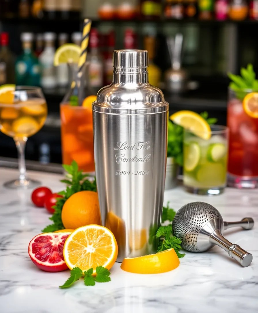 12 Personalized Drinkware Ideas for Mixologists That Will Make Their Night! - 2. Custom Cocktail Shakers