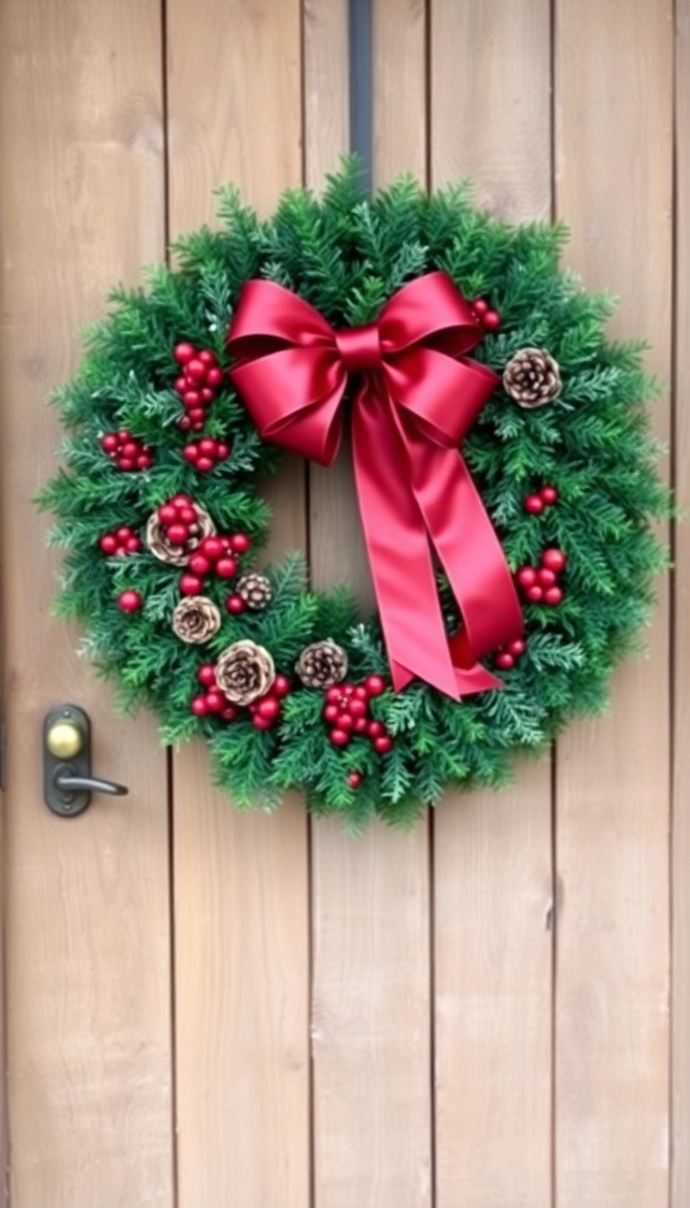 12 Stunning Christmas Wreath Ideas That'll Make Your Front Door the Talk of the Town! - 1. Classic Evergreen Elegance
