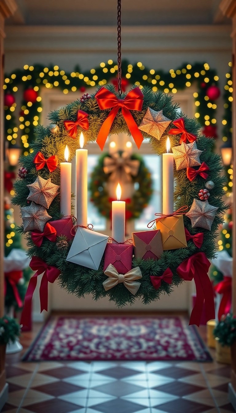 14 Creative DIY Advent Calendar Ideas That’ll Make Your Countdown to Christmas Extra Special! - 10. Advent Calendar Wreath