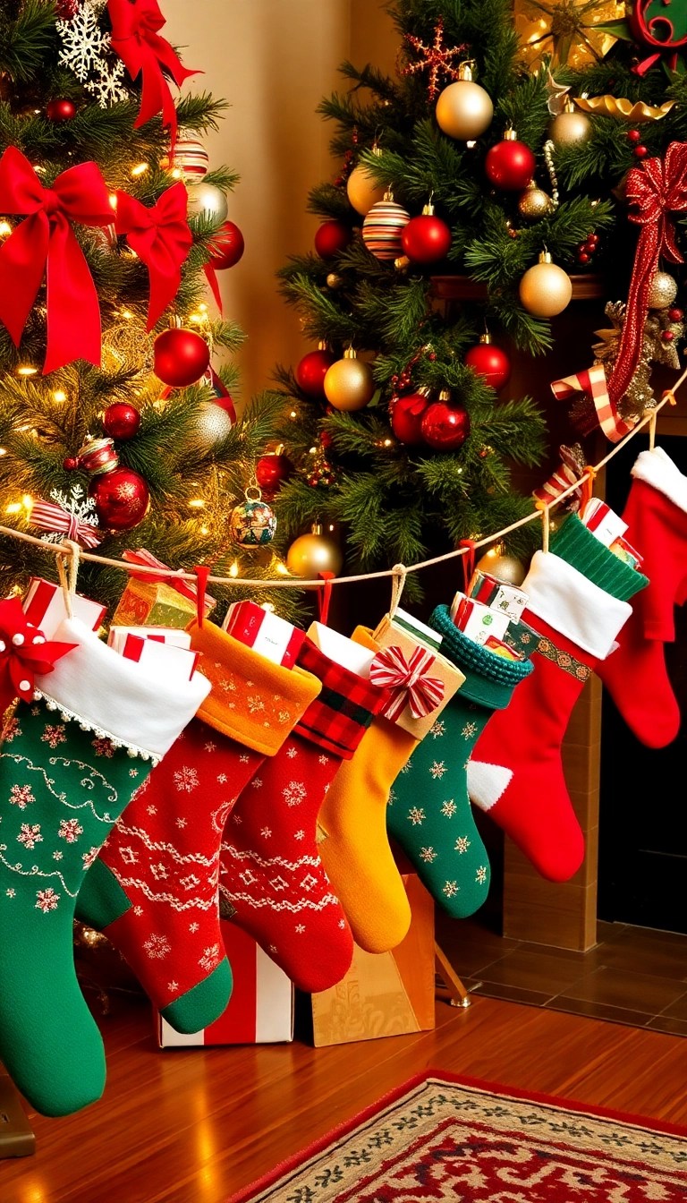 14 Creative DIY Advent Calendar Ideas That’ll Make Your Countdown to Christmas Extra Special! - 5. Christmas Sock Countdown