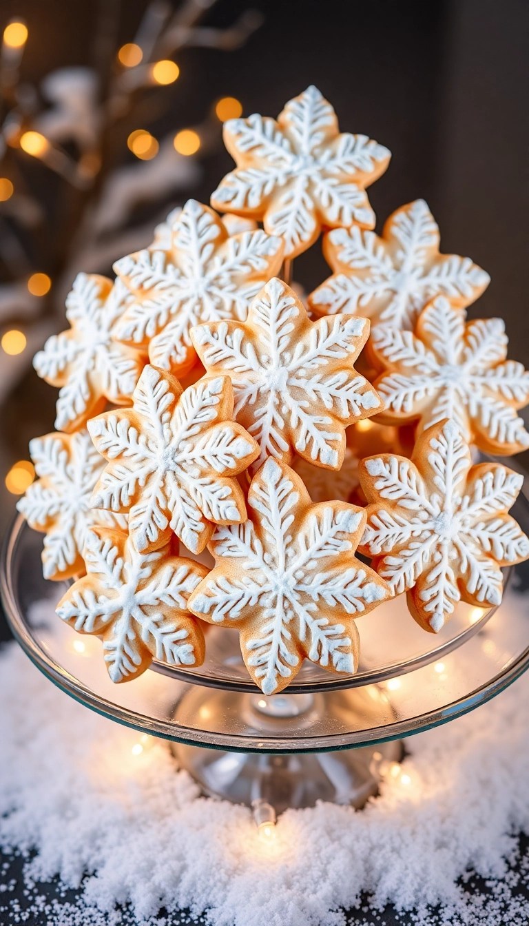 14 Delectable Christmas Cookie Recipes That Are Almost Too Cute to Eat! (You Won't Believe #6!) - 10. Frosted Snowflake Cookies