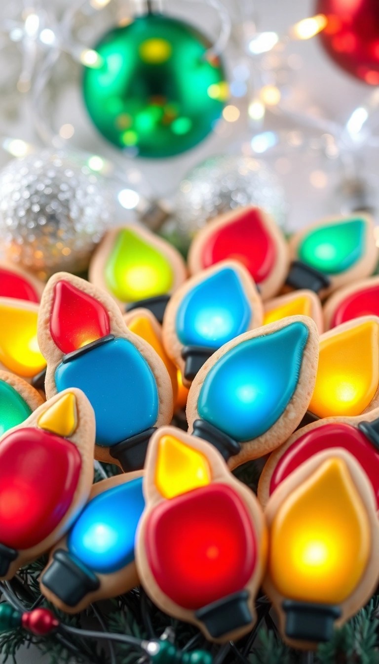 14 Delectable Christmas Cookie Recipes That Are Almost Too Cute to Eat! (You Won't Believe #6!) - 9. Christmas Light Cookies