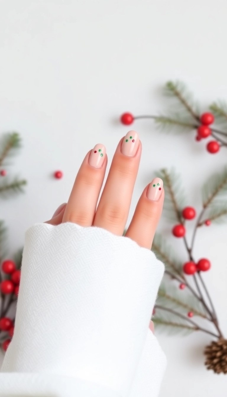 14 Easy Christmas Nail Art Tutorials to Get You in the Holiday Spirit! (Tutorial #3 Will Wow You!) - 13. Minimalist Holiday Designs