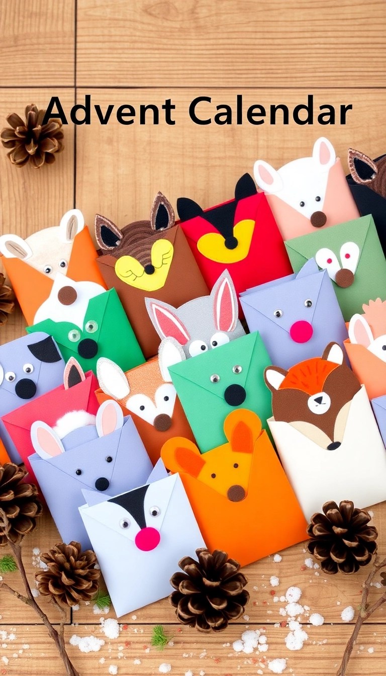 14 Fun DIY Advent Calendars That Will Make December Magical (Kids Will Love #6!) - 1. Whimsical Woodland Creatures Calendar