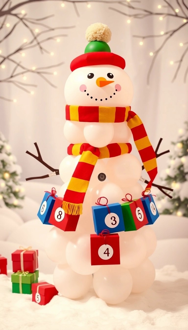14 Fun DIY Advent Calendars That Will Make December Magical (Kids Will Love #6!) - 14. DIY Snowman Advent Calendar