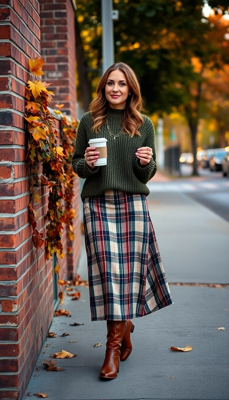 15 Layered Looks That Will Make You the Star of Fall Fashion (You Won't Believe #7!) - 1. Oversized Sweater with a Midi Skirt