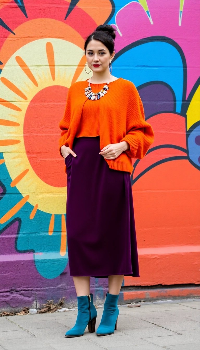 15 Layered Looks That Will Make You the Star of Fall Fashion (You Won't Believe #7!) - 7. Unexpected Color Combinations