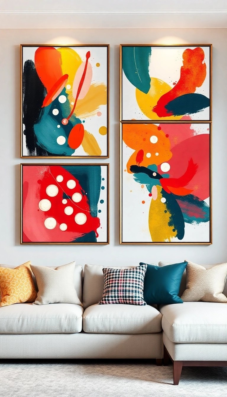 16 Modern Christmas Decor Ideas for a Sleek and Stylish Holiday Season! - 10. Festive Wall Art