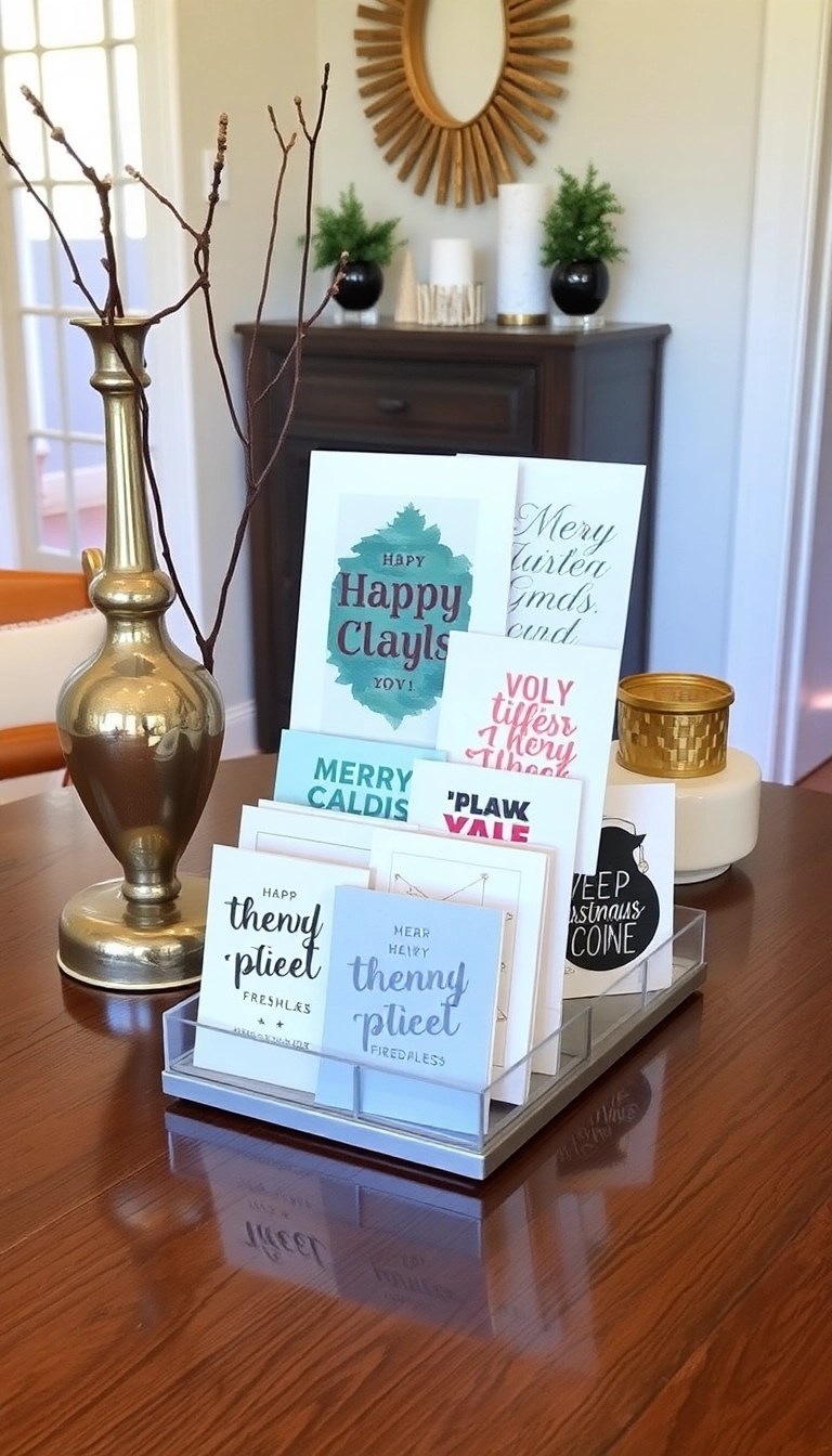 16 Modern Christmas Decor Ideas for a Sleek and Stylish Holiday Season! - 9. Artistic Christmas Cards