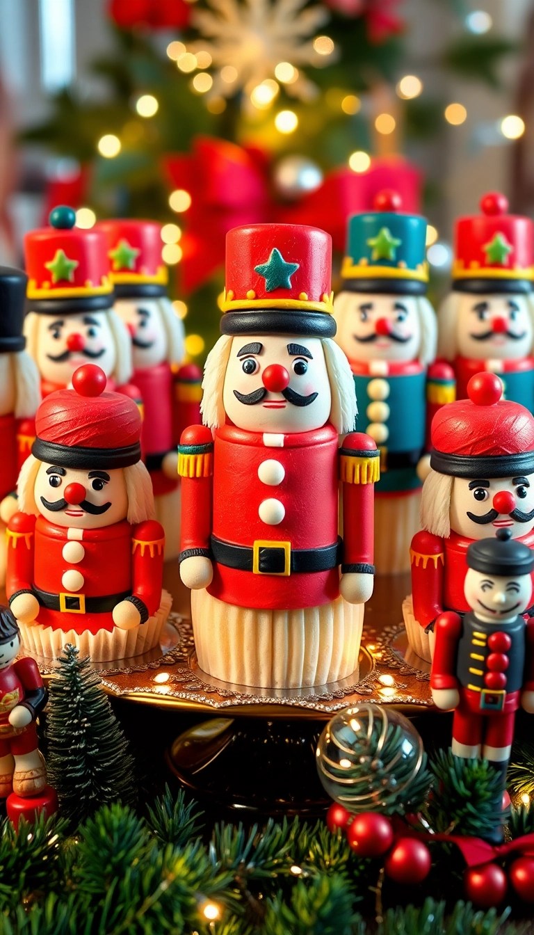 17 Creative Christmas Cupcake Designs That Will Blow Your Guests Away! - 6. Nutcracker Cupcakes