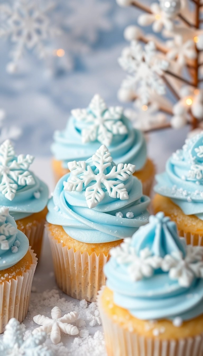 17 Creative Christmas Cupcake Designs That Will Blow Your Guests Away! - 9. Winter Wonderland Cupcakes