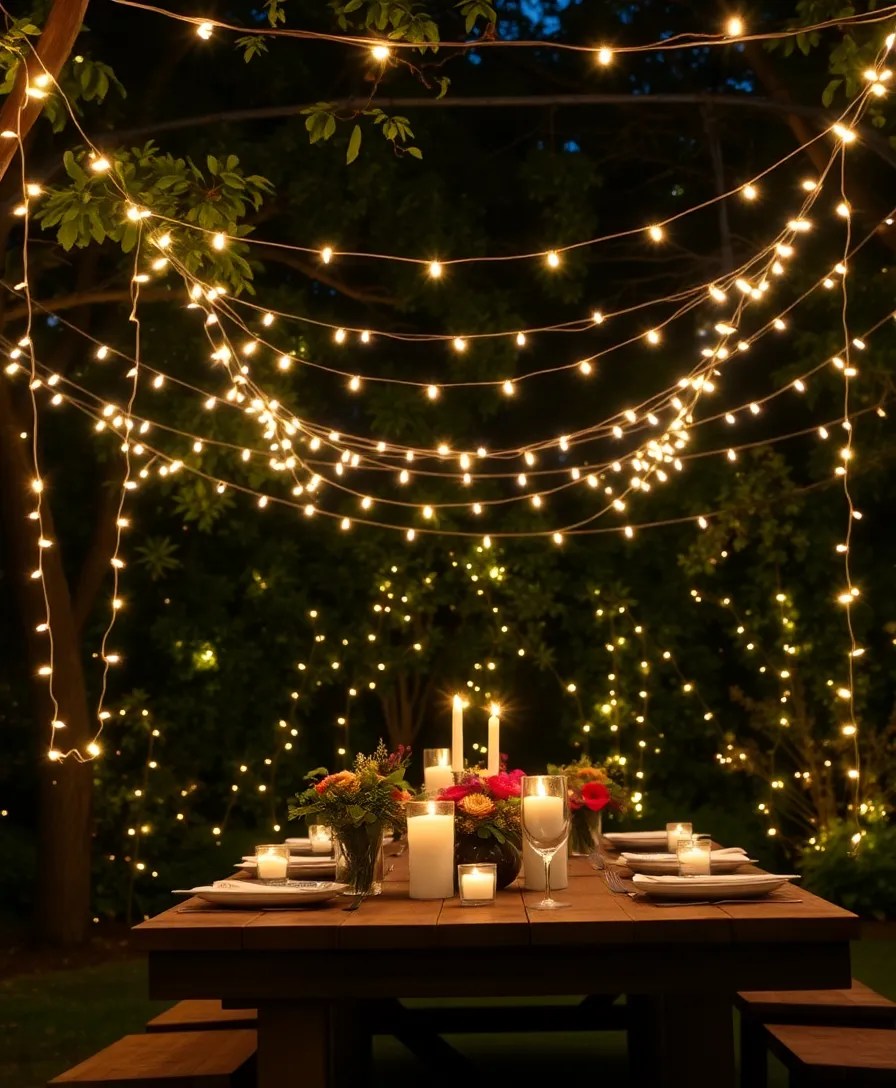18 Outdoor Party Decor Ideas That Will Transform Your Backyard into a Wonderland! - 1. Whimsical Fairy Lights