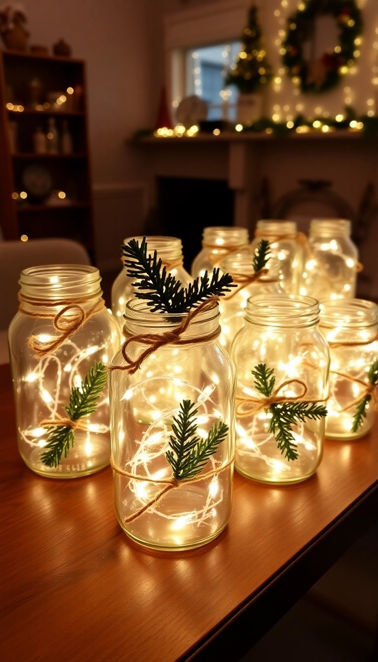 19 Eco-Friendly Christmas Decor Ideas That'll Save the Planet and Wow Your Guests! - 1. Upcycled Glass Jar Lanterns
