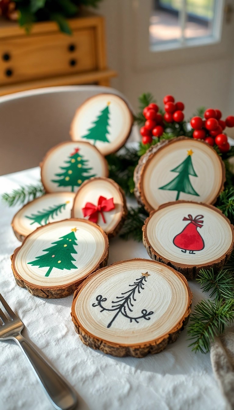 19 Eco-Friendly Christmas Decor Ideas That'll Save the Planet and Wow Your Guests! - 14. Wooden Slice Decor