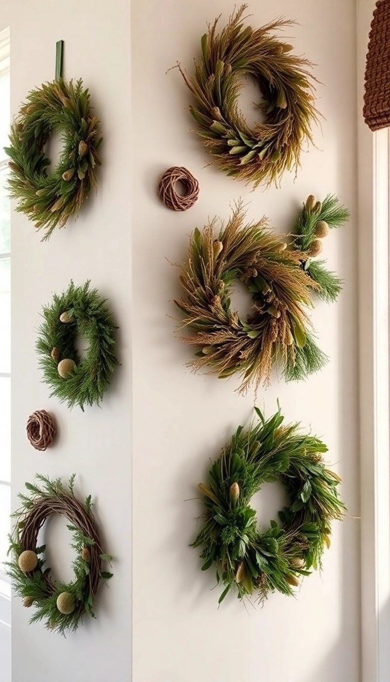 20 Easy DIY Christmas Wallpaper Ideas That'll Add a Personal Touch to Your Holidays! - 10. DIY Holiday Wreaths