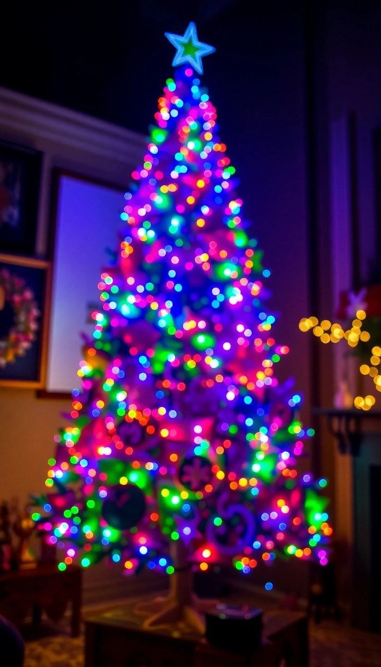 20 Stunning DIY Christmas Tree Ideas You Can Make for Under $50 - 17. LED Light Tree