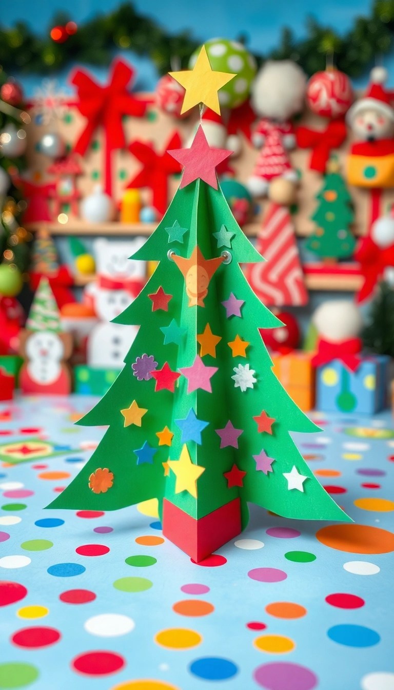 20 Stunning DIY Christmas Tree Ideas You Can Make for Under $50 - 5. Colorful Paper Tree