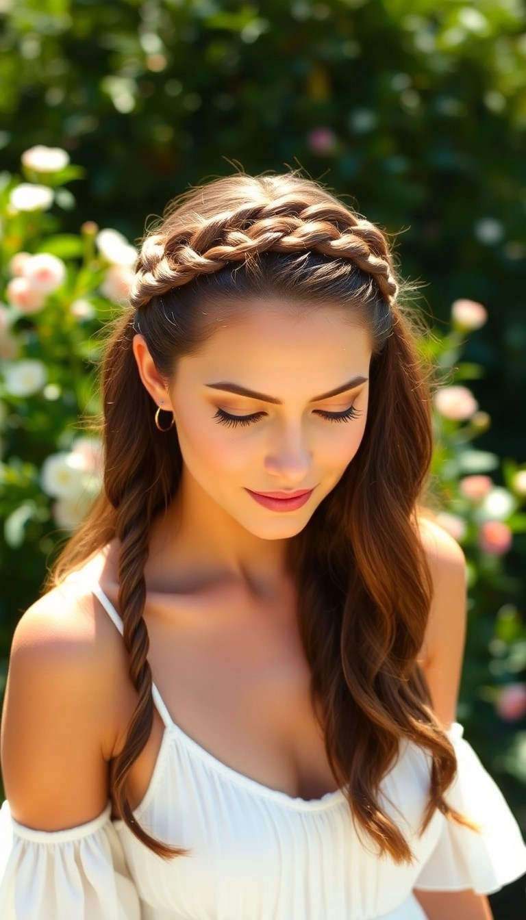 20 Stunning Summer Hair Ideas That'll Make You Look Like a Beach Goddess! - 2. Braided Crown