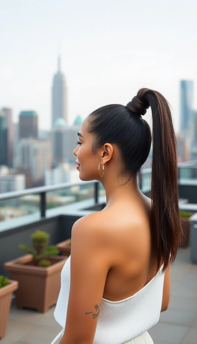 20 Stunning Summer Hair Ideas That'll Make You Look Like a Beach Goddess! - 5. Sleek High Ponytail