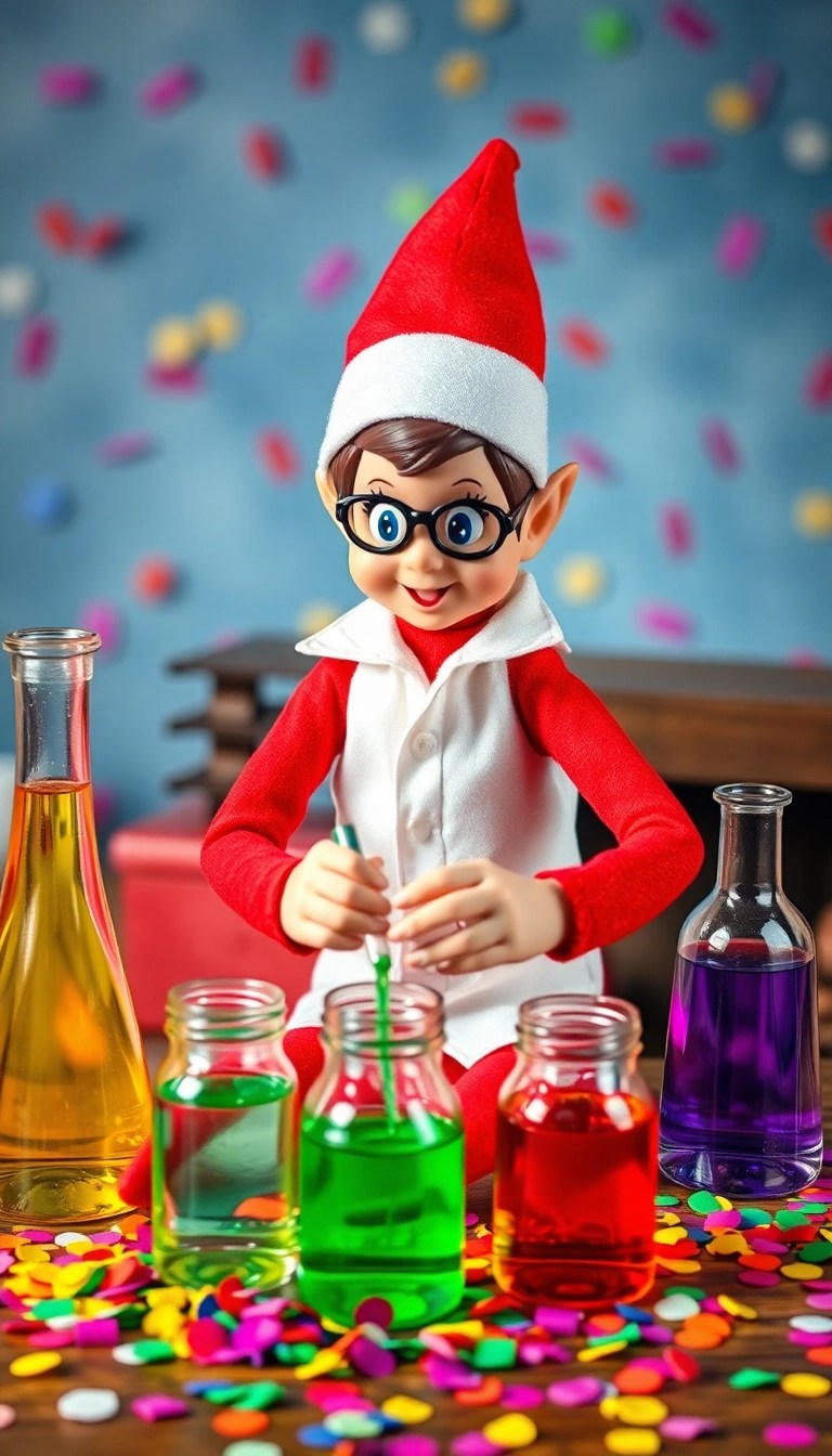 25 Hilarious Elf on the Shelf Ideas That'll Have You Laughing Out Loud! - 11. Elf's Science Experiment