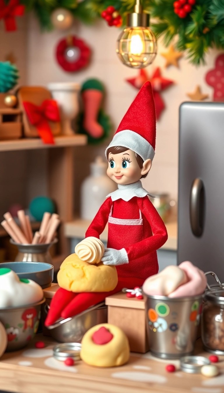 25 Hilarious Elf on the Shelf Ideas That'll Have You Laughing Out Loud! - 14. Elf's Sweet Treats Bakery