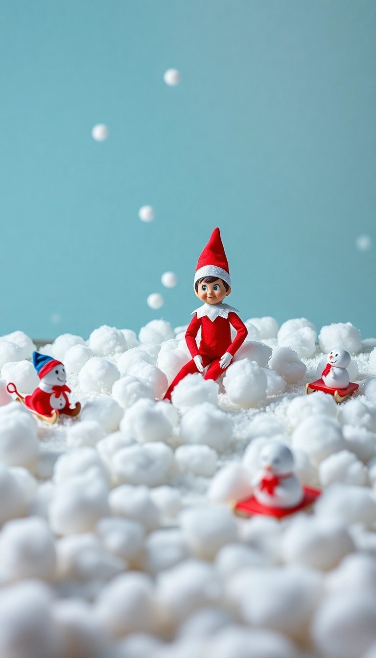 25 Hilarious Elf on the Shelf Ideas That'll Have You Laughing Out Loud! - 17. Elf's Adventure in the Snow