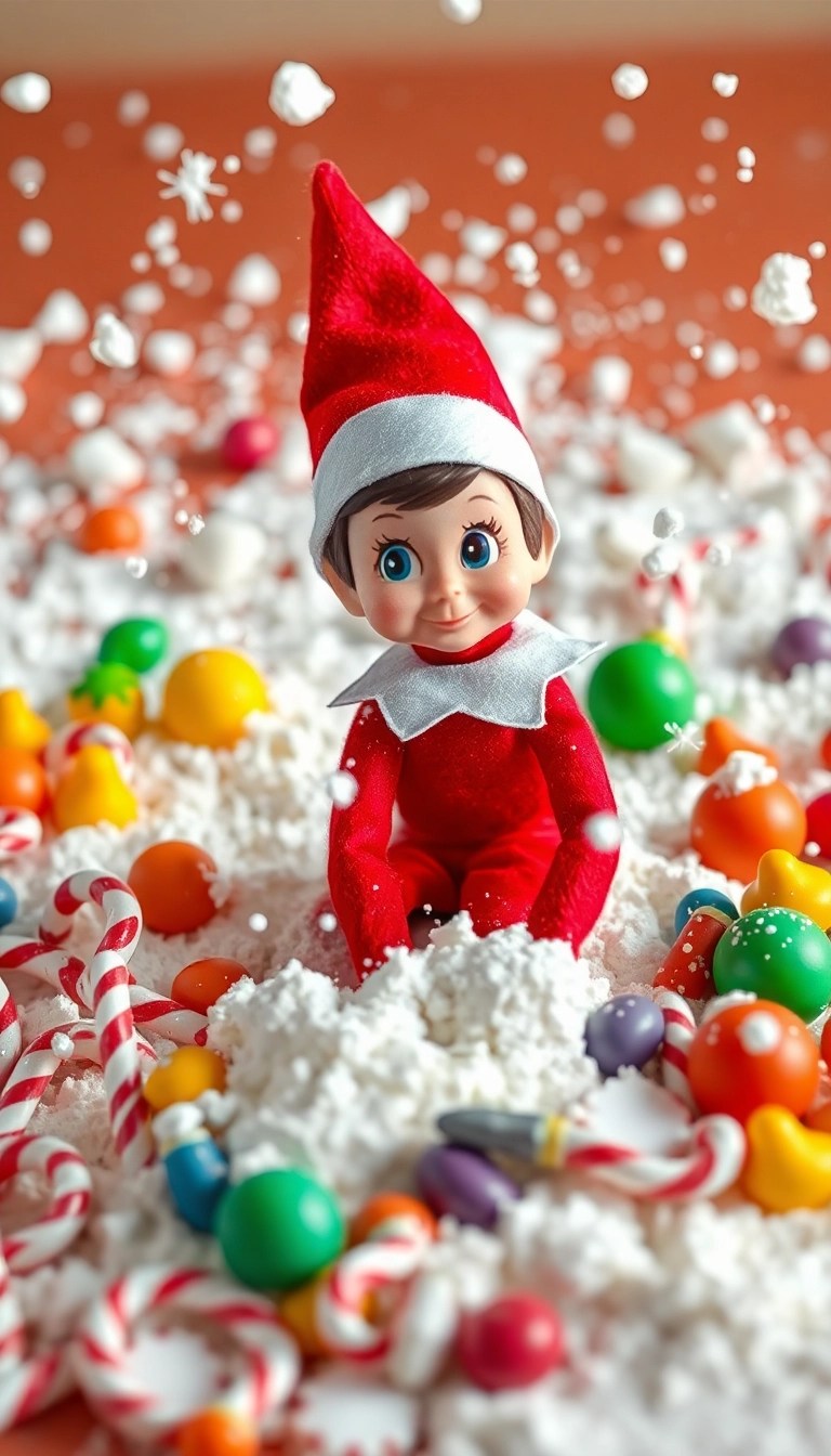 25 Hilarious Elf on the Shelf Ideas That'll Have You Laughing Out Loud! - 2. Elf in a Food Fight