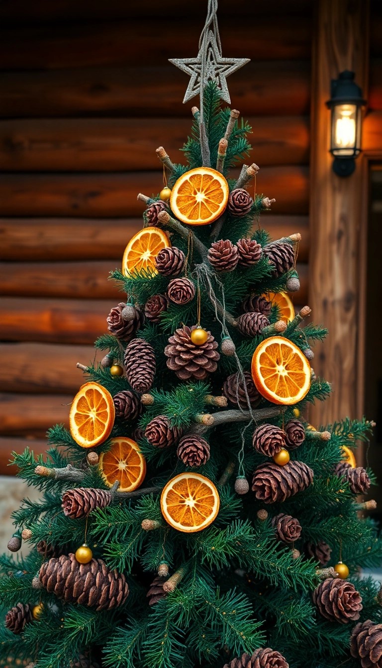 25 Stunning Christmas Tree Decorating Ideas That'll Make Your Guests Go 'WOW!' - 1. Rustic Charm with Natural Elements
