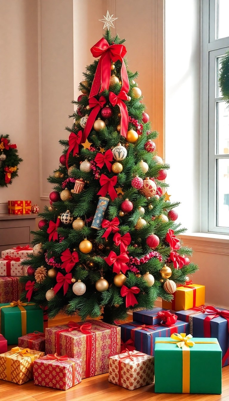 25 Stunning Christmas Tree Decorating Ideas That'll Make Your Guests Go 'WOW!' - 5. Classic Red and Green
