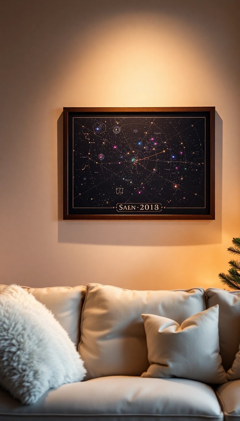 25 Unique Christmas Gift Ideas That'll Make You the Star of the Holiday! - 1. Personalized Star Map