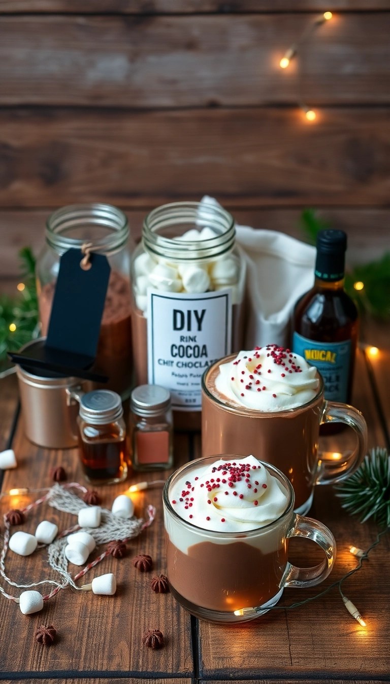 25 Unique Christmas Gift Ideas That'll Make You the Star of the Holiday! - 3. DIY Hot Chocolate Kit