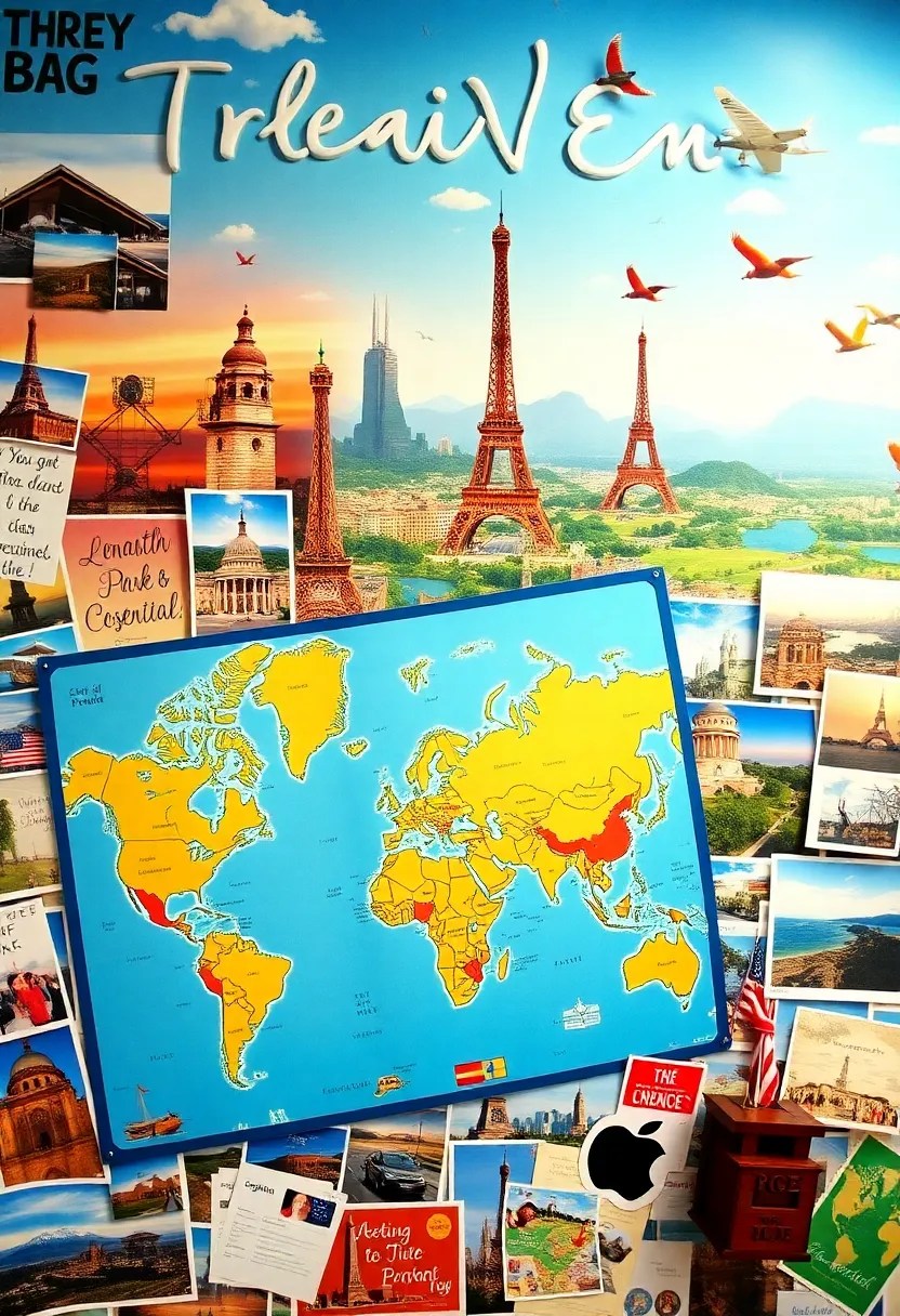 10 Vision Board Ideas That Will Transform Your Dreams into Reality (You Won't Believe #5!) - 6. Travel Adventure Board