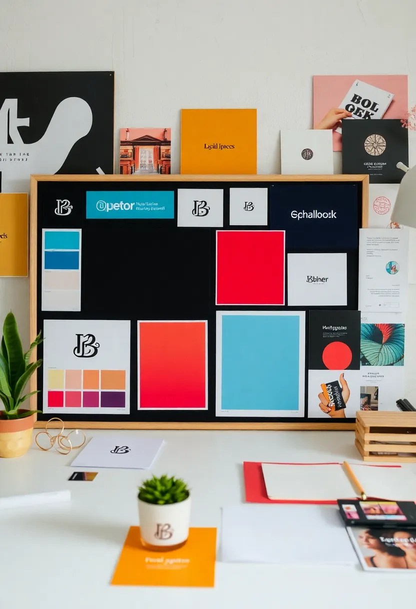 13 Entrepreneur Vision Board Ideas That Will Propel Your Business Forward (You’ll Love #4!) - 8. Brand Identity Showcase