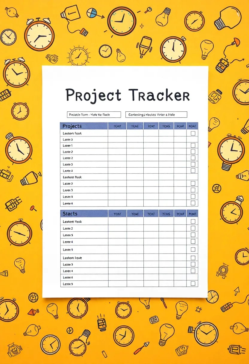 14 Habit Trackers That Will Help You Crush Your Goals (You’ll Want to Copy #10!) - 13. The Project Tracker