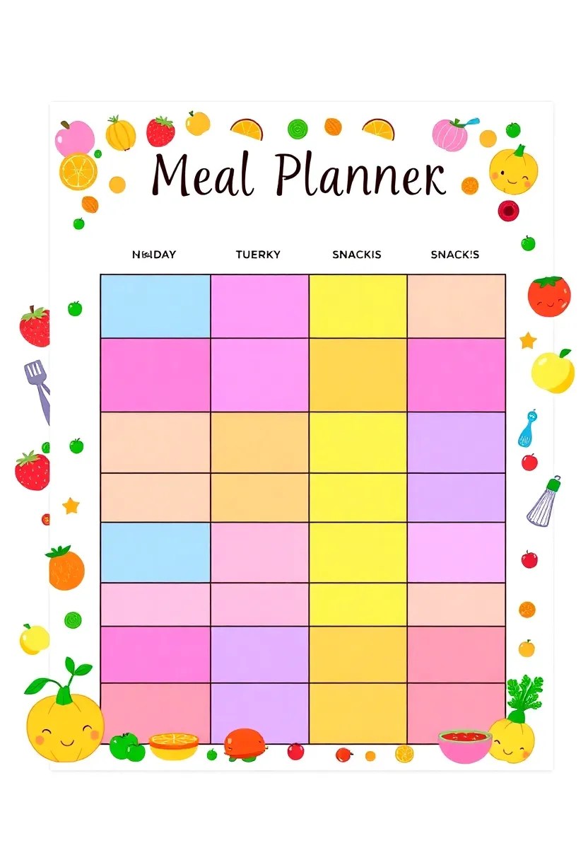 14 Habit Trackers That Will Help You Crush Your Goals (You’ll Want to Copy #10!) - 8. The Meal Planner