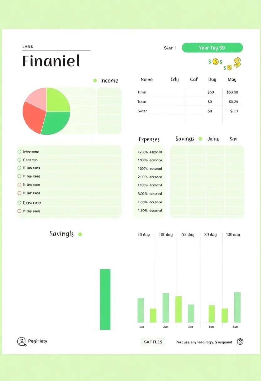 14 Habit Trackers That Will Help You Crush Your Goals (You’ll Want to Copy #10!) - 9. The Financial Tracker