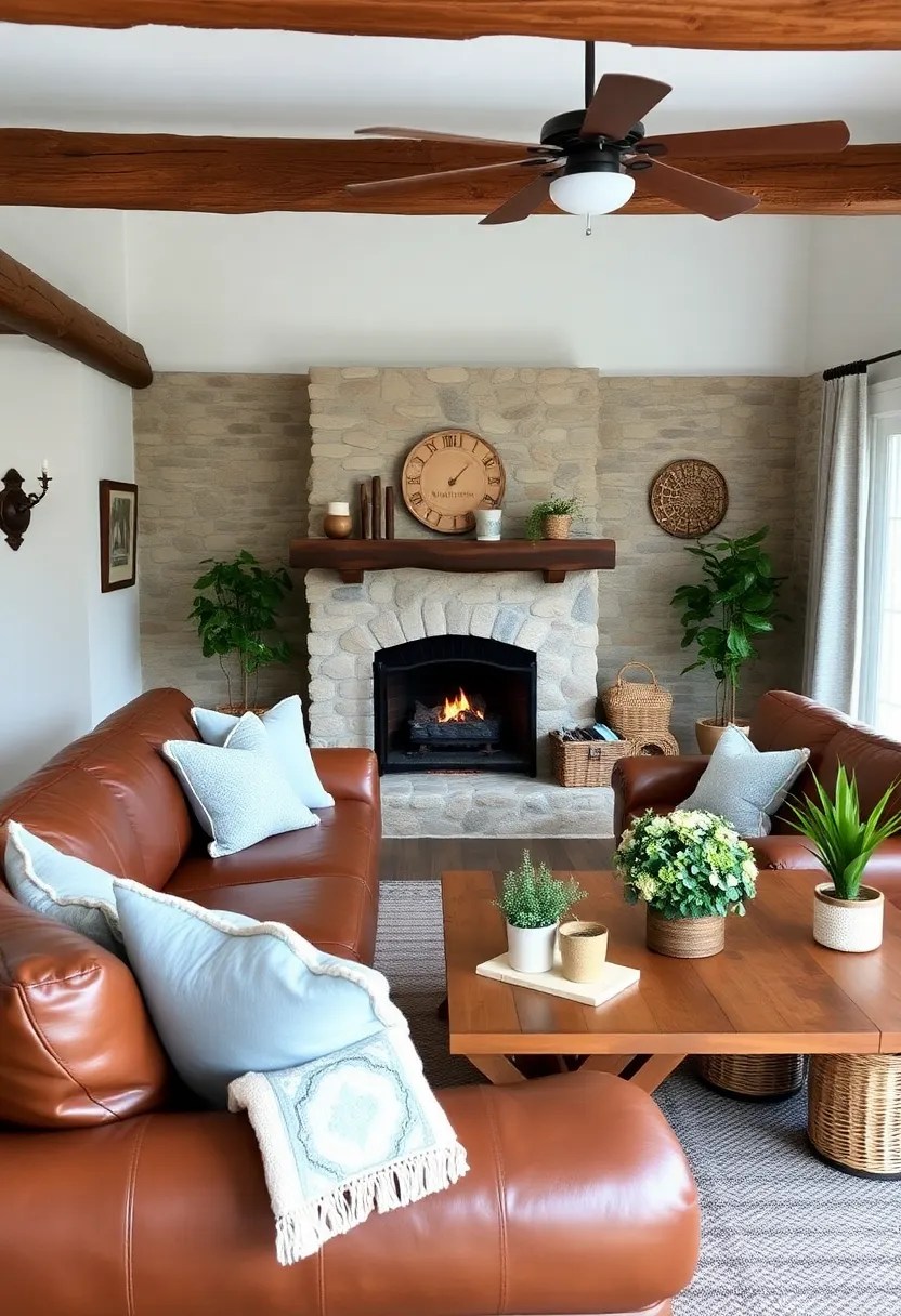 15 Stunning Color Palettes for Your January Home Decor (Wait Until You See #4!) - 6. Rustic Brown and Soft Blue