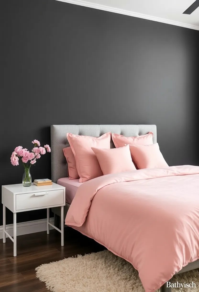 15 Stunning Color Palettes for Your January Home Decor (Wait Until You See #4!) - 7. Charcoal and Blush Pink