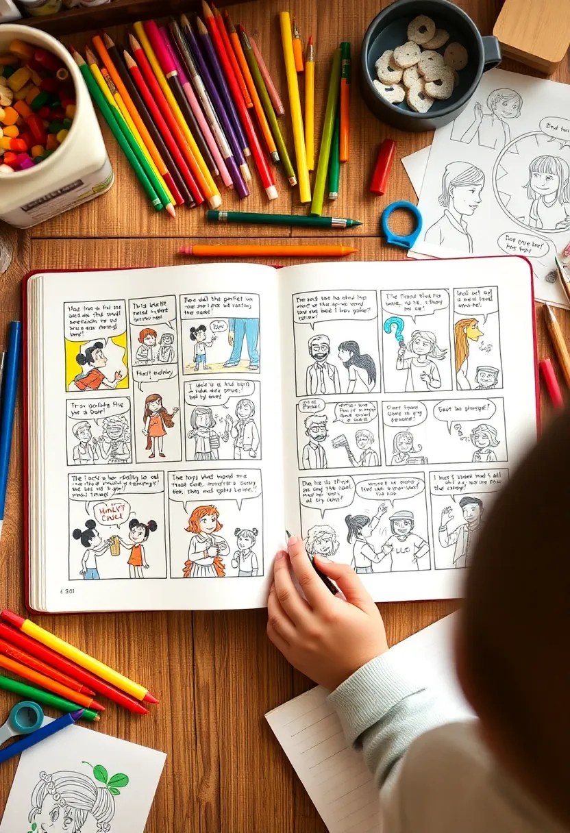 16 Fun Journaling Activities for Kids That'll Boost Their Creativity (They'll Love #9!) - 9. Comic Strip Journaling