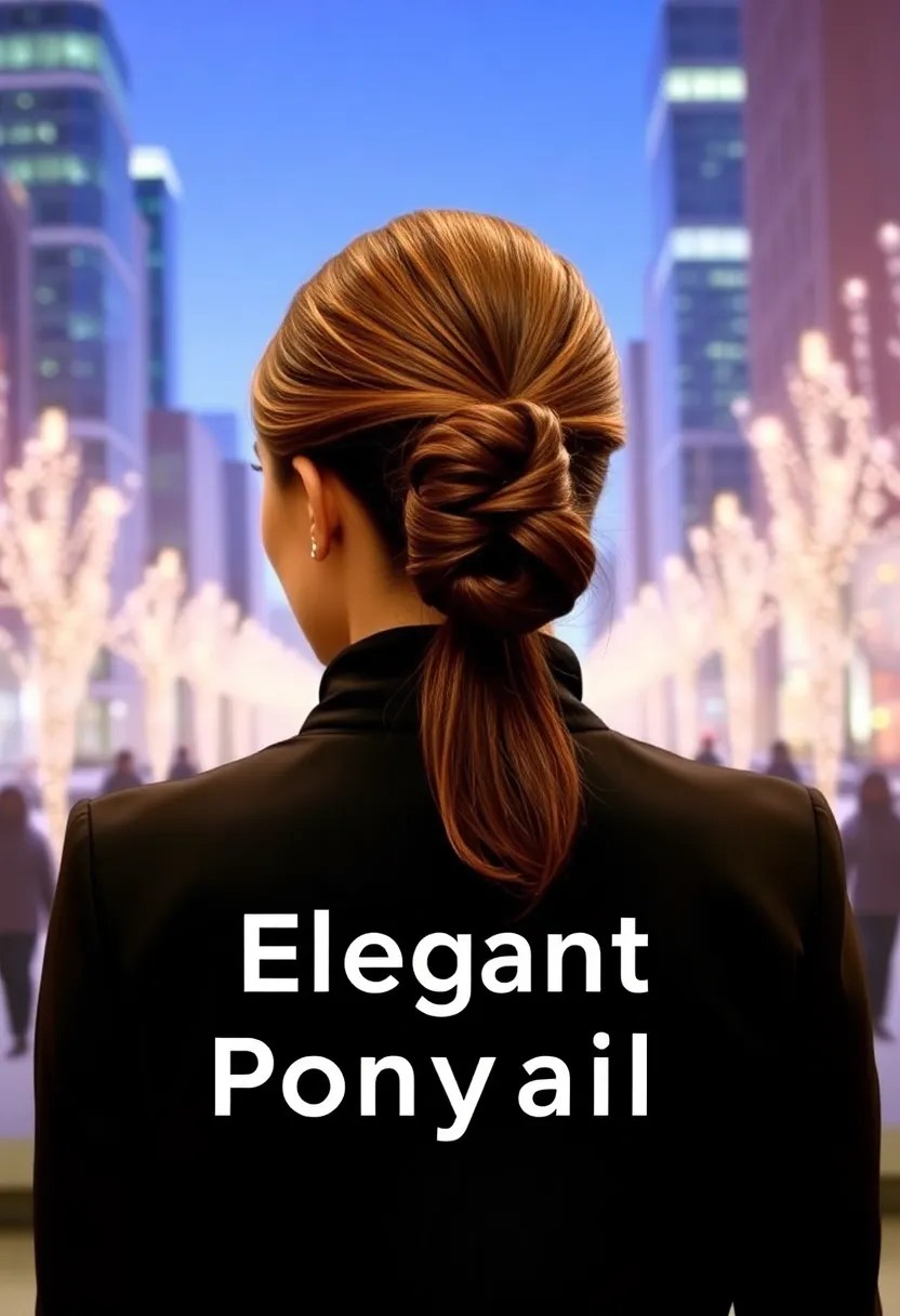 20 Elegant Updo Hairstyles for January Events (You'll Love #3!) - 13. The Elegant Ponytail Updo
