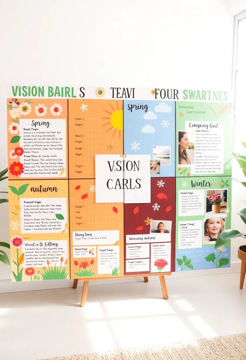 21 Vision Board Ideas That Will Transform Your Dreams into Reality (You Won't Believe #10!) - 13. Seasonal Goals Board