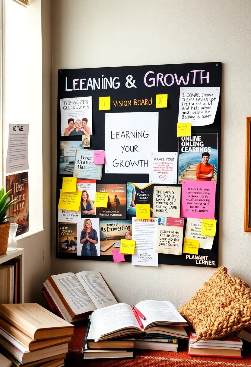 21 Vision Board Ideas That Will Transform Your Dreams into Reality (You Won't Believe #10!) - 16. Learning and Growth Board