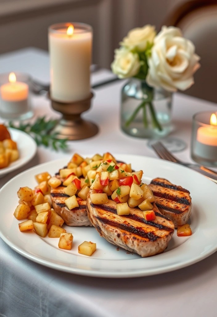 10 Grilled Date Night Recipes That Will Make Your Summer Even Sweeter (Fire Up the Grill!) - 6. Grilled Pork Chops with Apple Salsa